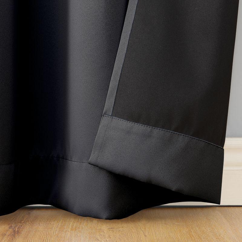 Coal Blackout Rod Pocket Polyester Curtain Panel