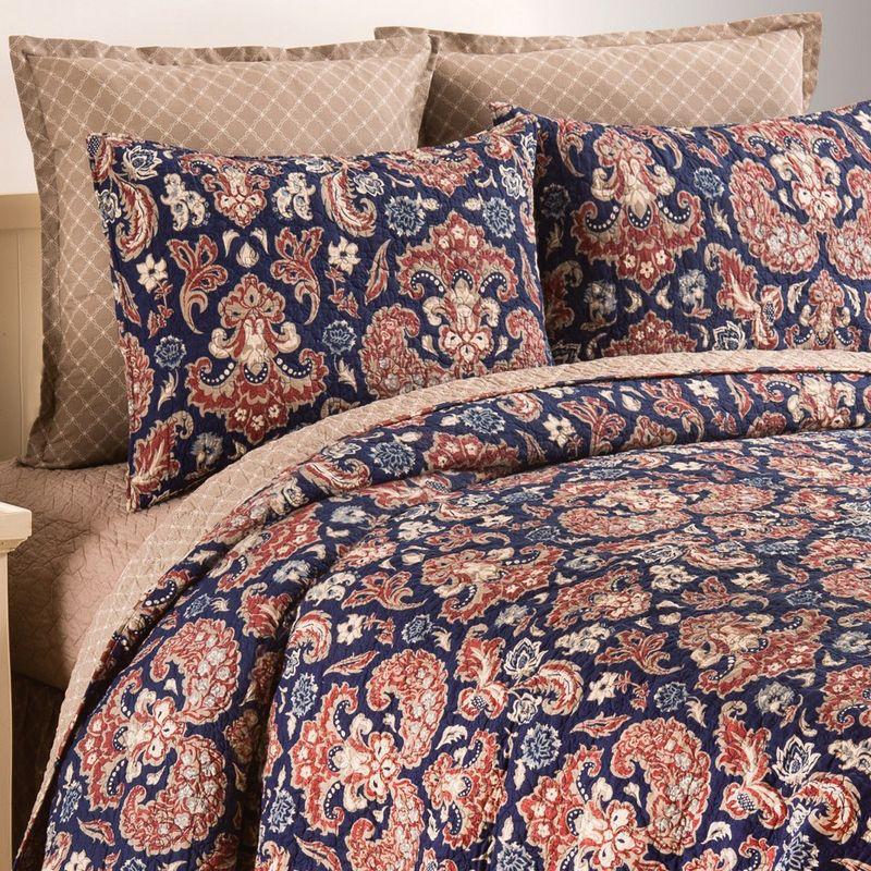 C&F Home Colonial Williamsburg Rosamund Damask Full/Queen 3 Piece Quilt Set