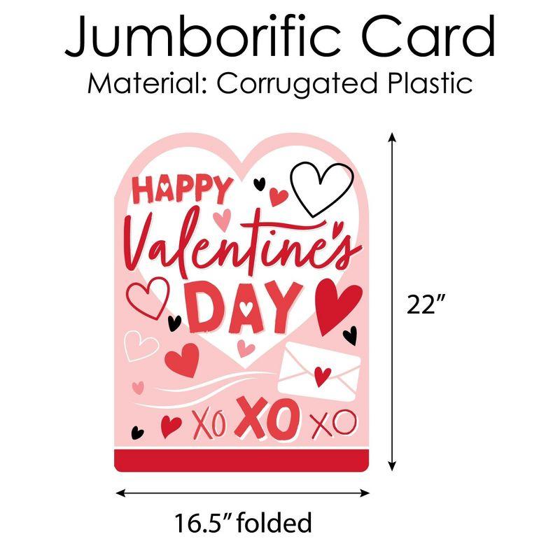 Big Dot of Happiness Happy Valentine's Day - Kids Valentine's Day Giant Greeting Card - Big Shaped Jumborific Card