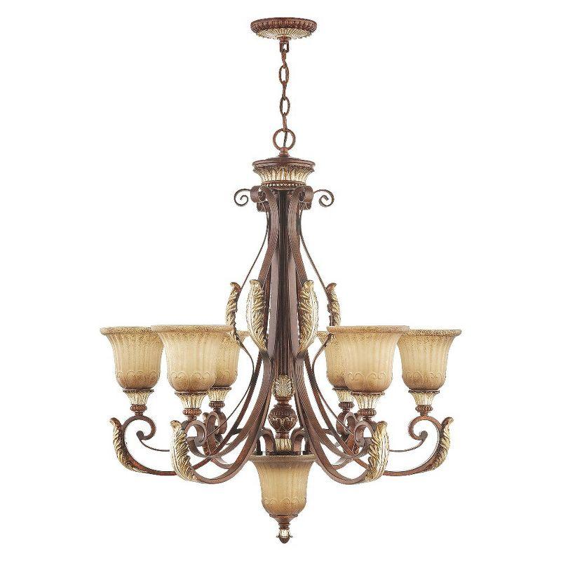 Livex Lighting Villa Verona 6 - Light Chandelier in  Verona Bronze/Aged Gold Leaf