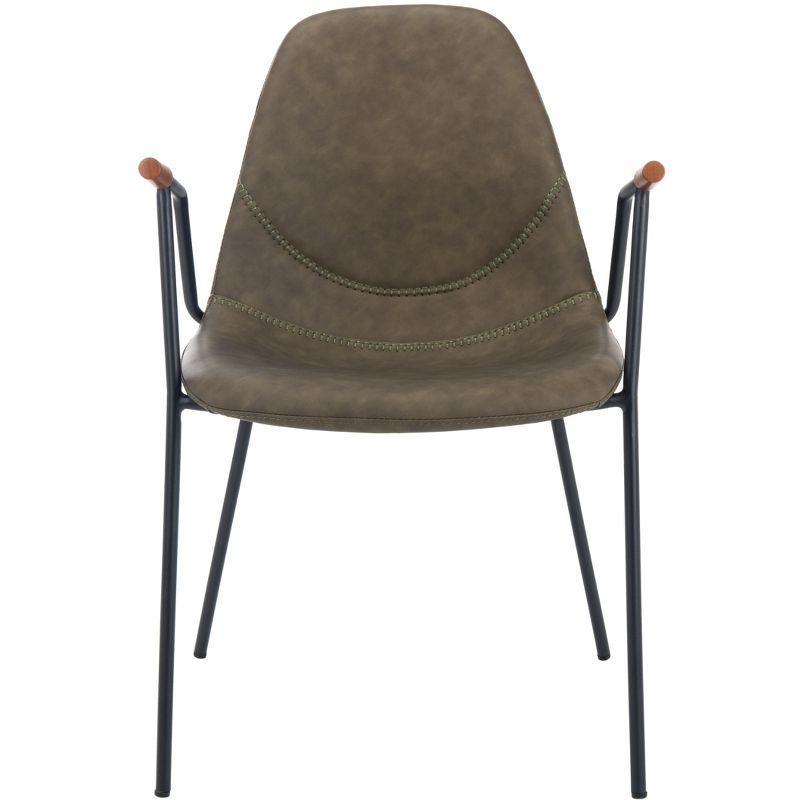 Tanner Mid-Century Dining Chair (Set of 2) - DCH3001 - Olive/Black - Safavieh