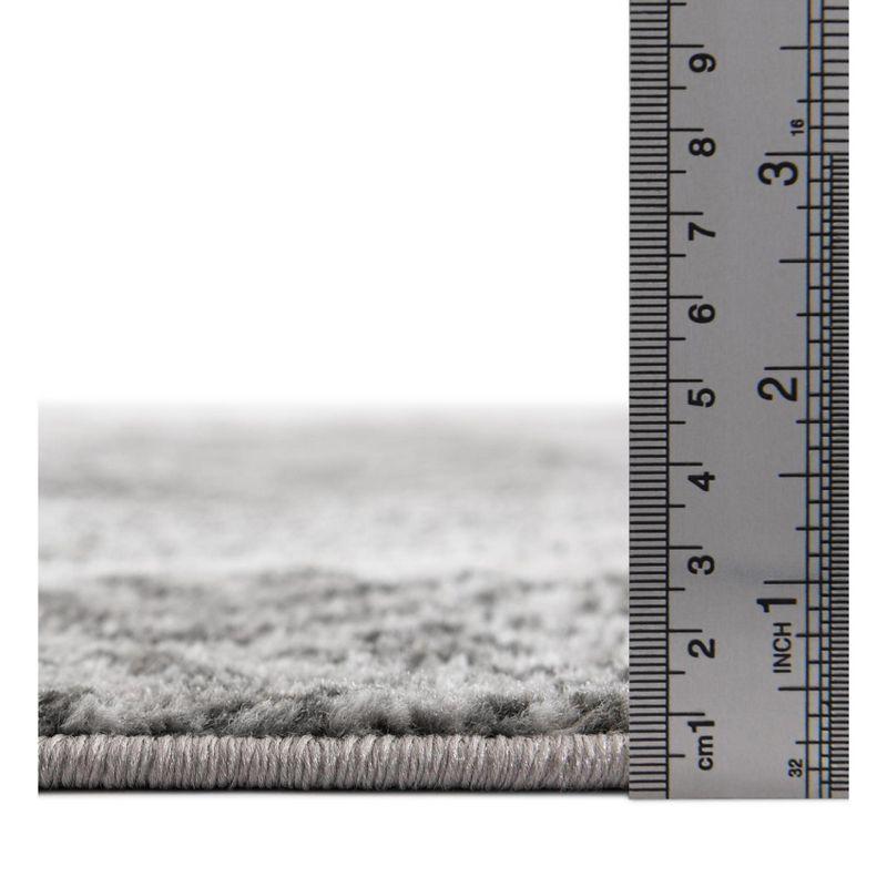 Dark Gray 9' x 12' Stain-Resistant Rectangular Area Rug