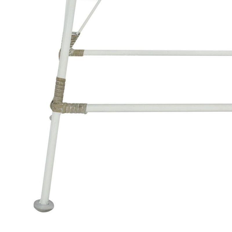 Minerva Wicker Counter Stool (Set of 2) - WIK6509 - White/White - Safavieh
