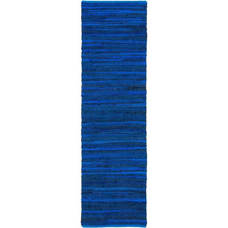 Rag Runner Rug RAR130 Hand Woven Runner Rug - Blue/Multi - 2'3"x7' - Safavieh.