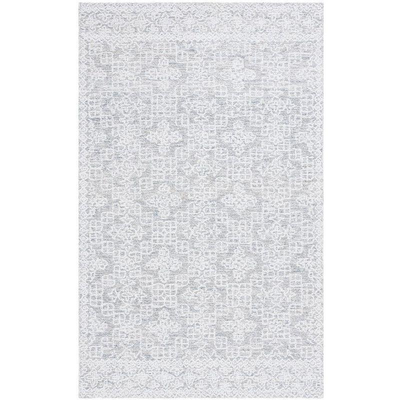 Ebony EBN201 Hand Tufted Area Rug - Grey/Ivory - 5'x8' - Safavieh.