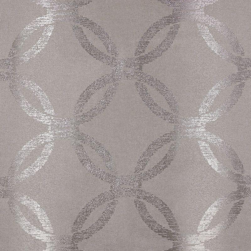 Modo Metallic Geometric Window Curtain Panel Pair (54"x96") Exclusive Home