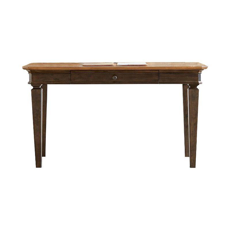 Martin Furniture Sonoma Writing Desk Brown: Stained Wood Finish, Metal Hardware, 54" Wide Desk with Drawer