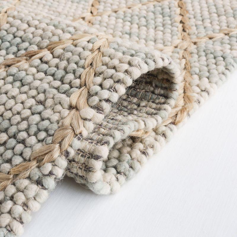 Natura NAT223 Hand Woven Indoor Area Rug - Teal/Natural - 8'x10' - Safavieh