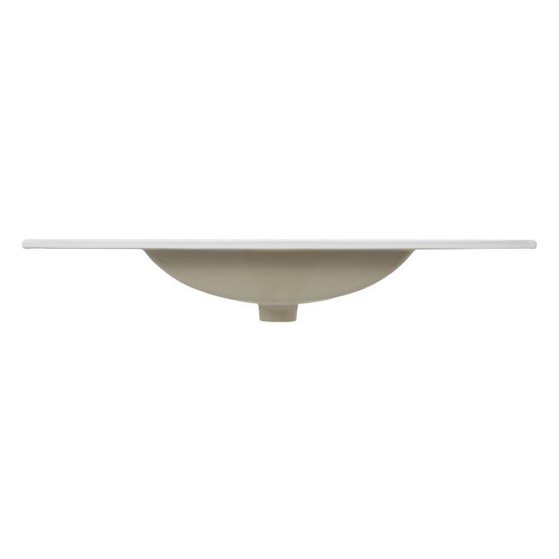 JONATHAN Y Ancillary 3-Hole Classic Contemporary Rectangular Ceramic Single Sink Basin Vanity Top