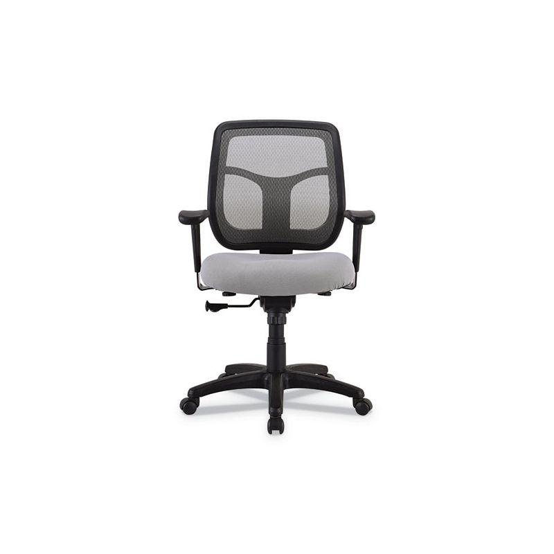 Apollo Silver Mesh Mid-Back Task Chair with Adjustable Arms