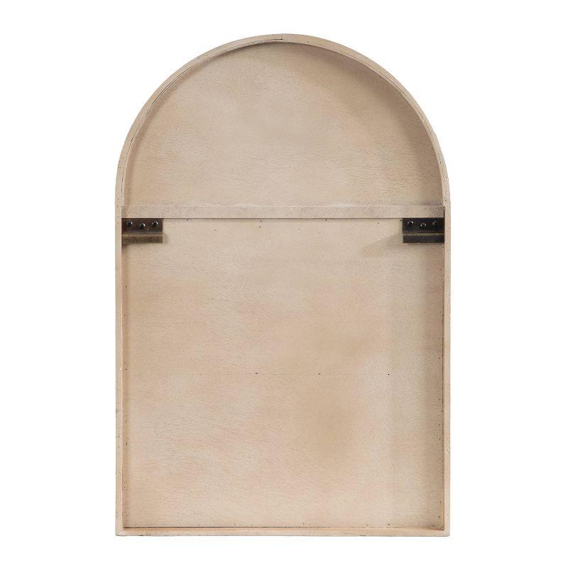 Kate & Laurel All Things Decor 16"x5"x24" Megara Arched Wall Mounted Cabinet Natural: Vintage Style, Iron Metal Door, 3 Shelves