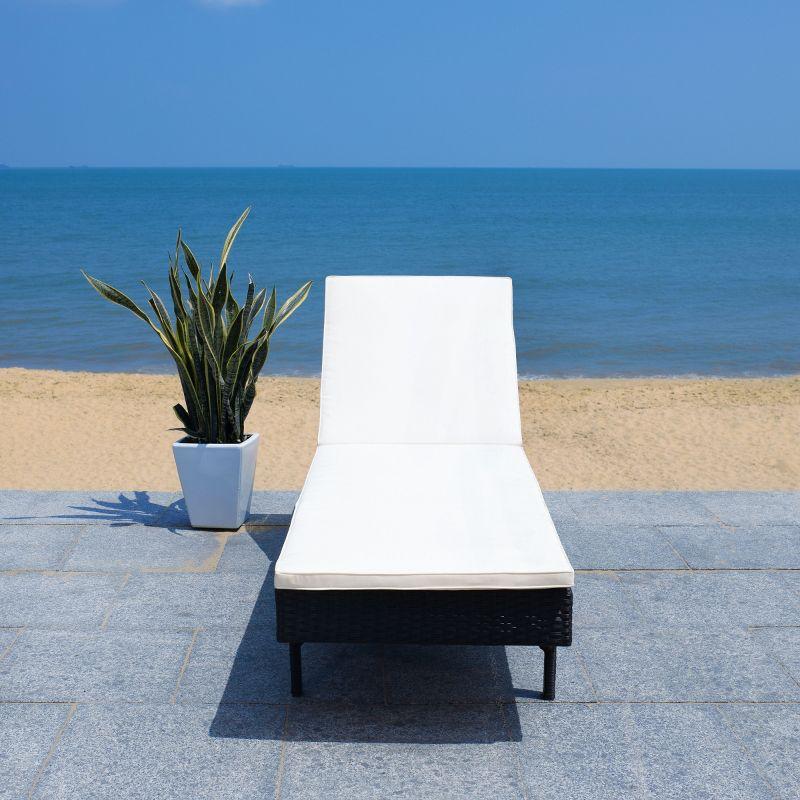 Cam Sunlounger - Outdoor - PAT7501 - Black/Beige -Safavieh