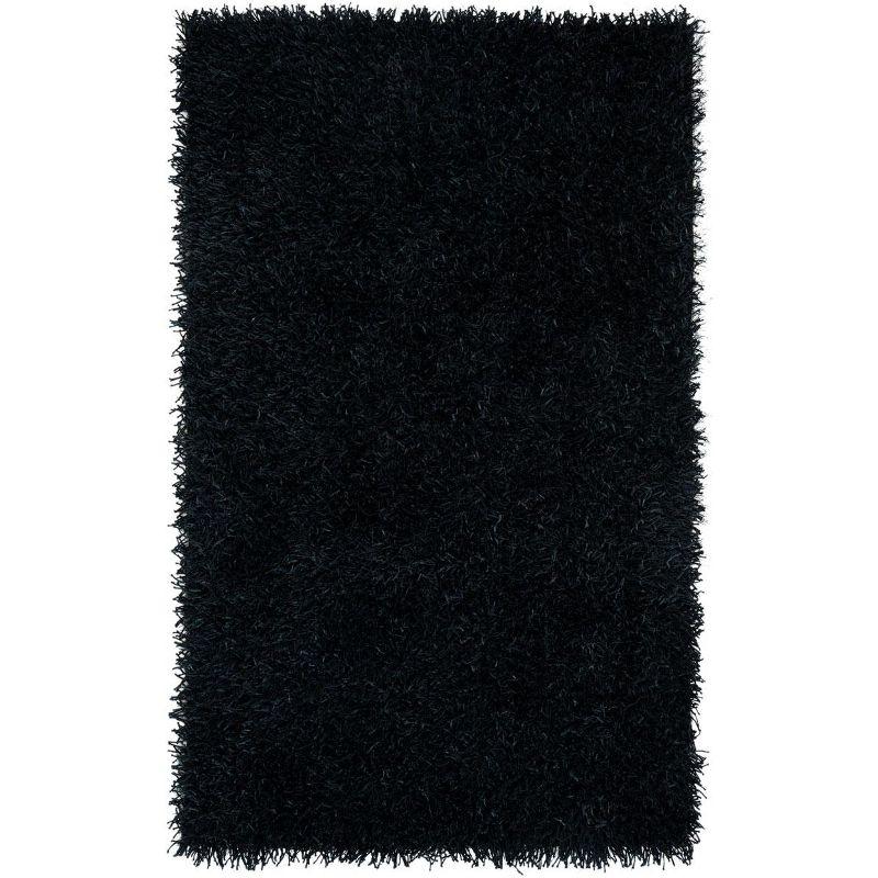 New Orleans Shag SG531 Hand Tufted Indoor Accent Rug - Black/Black - 4'x6' - Safavieh