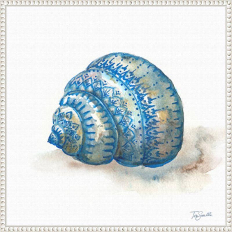 Amanti Art 22"x22" Bohemian Shells I by Tre Sorelle Studios Framed Canvas Wall Art Print