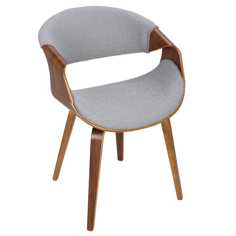 Curvo Mid-Century Modern Dining Accent Chair Gray - Lumisource