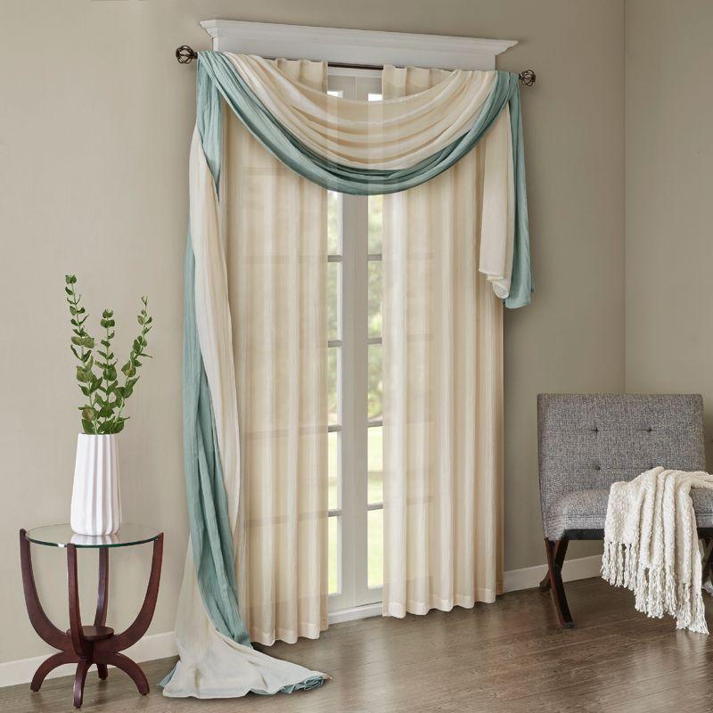 Madison Park Harper Solid Crushed Curtain Panel Pair (Set of 2)