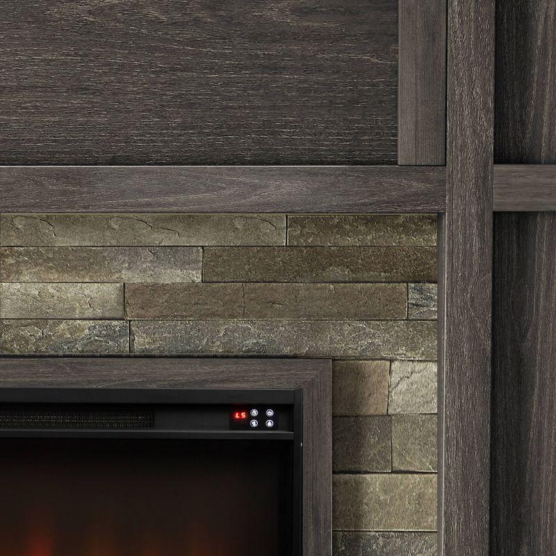 48" Freestanding Electric Fireplace Brown - Festivo: MDF, Remote, Up to 45" TV