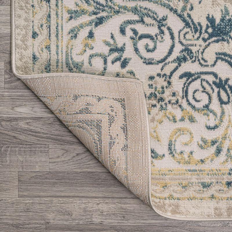 JONATHAN Y Rosalia Cottage Medallion Navy/Ivory 3 ft. x 5 ft. Area Rug
