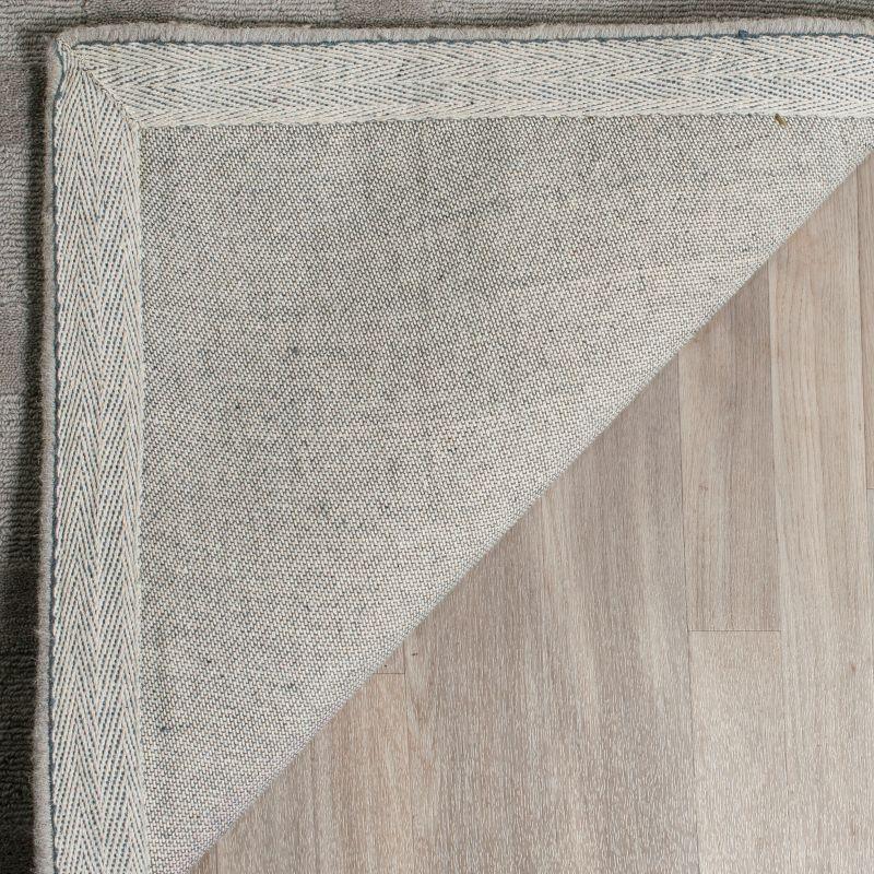 Gray Hand-Tufted Wool Geometric Area Rug