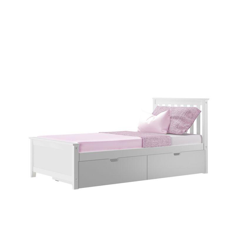 Max & Lily Twin-Size Platform Bed with Underbed Storage Drawers