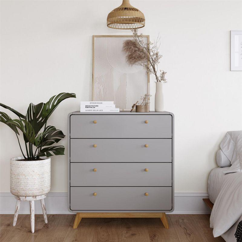 Ren Home Leva Scandinavian 4 Drawer Dresser