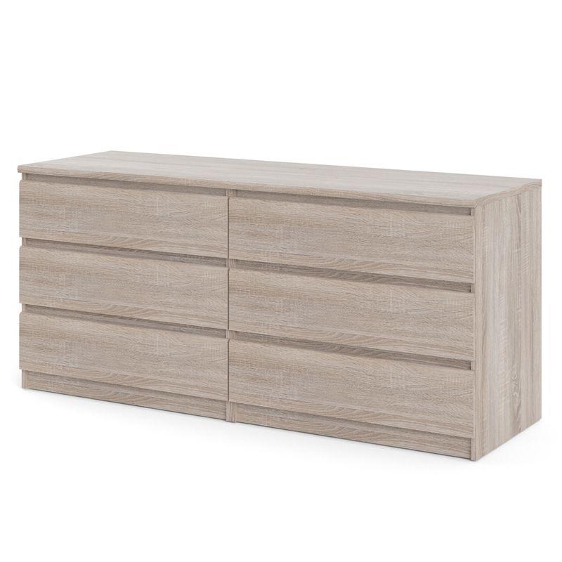 Wood Scottsdale 6 Drawer Double Dresser in Truffle Brown-Tvilum