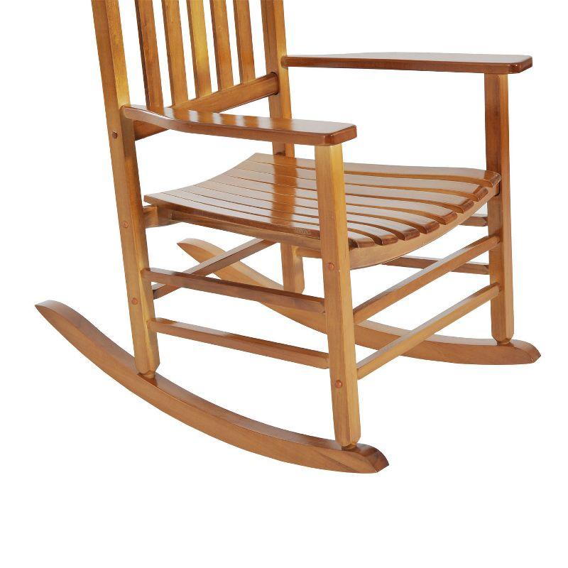 Outsunny Wooden Rocking Chair Indoor / Outdoor Rocker with High Back for Patio, Porch