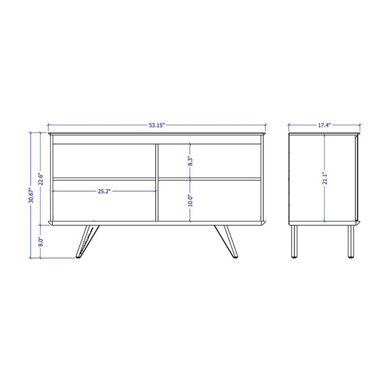 53.15" Tudor 4 Shelf Sideboard - Manhattan Comfort