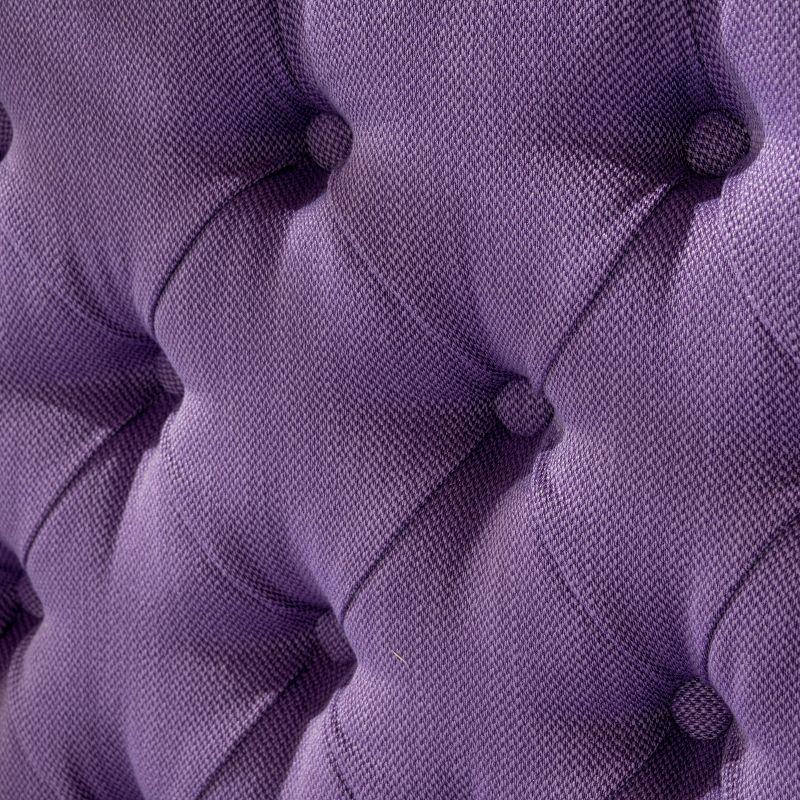 Queen/Full Jezebel Button Tufted Fabric Headboard Light Purple - Christopher Knight Home: Upholstered, Adjustable Height