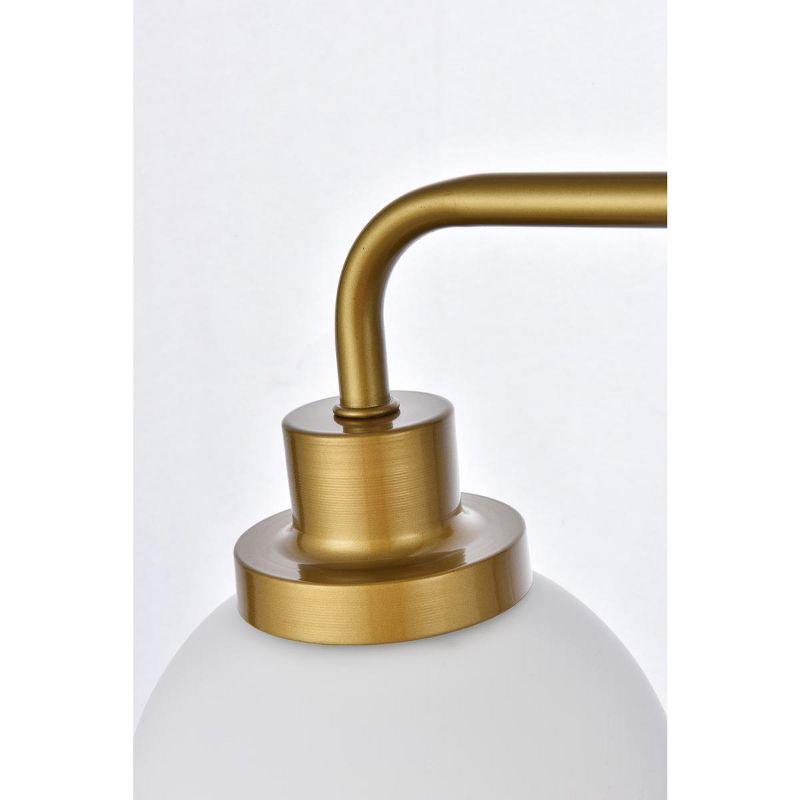 Elegant Lighting Hanson 2 lights bath sconce in brass with frosted shade