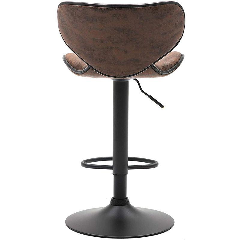 Modern Home Kappa Vintage Contemporary Adjustable Height Barstool - Brown - Single