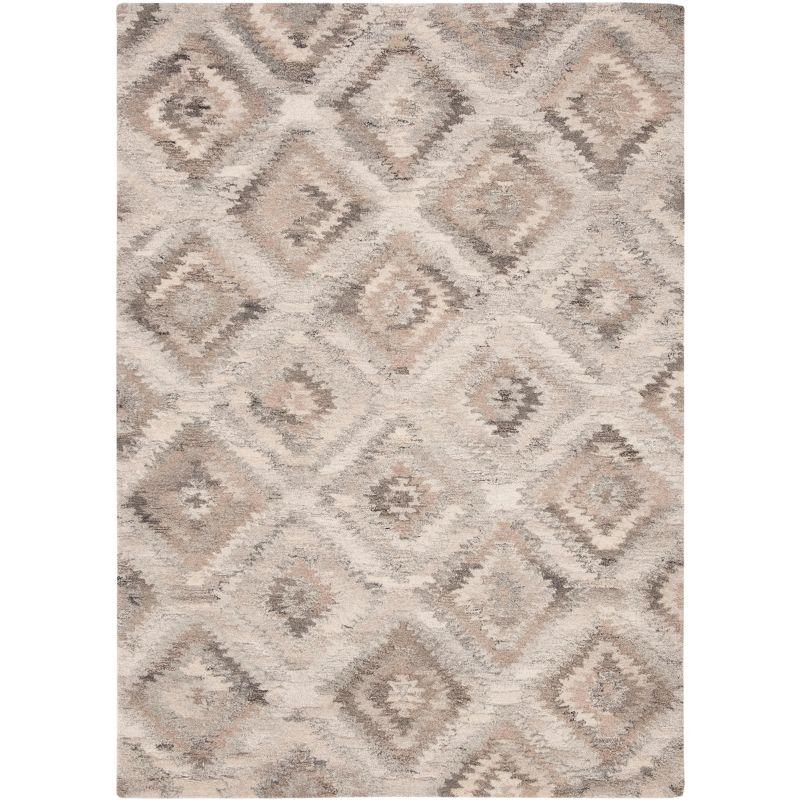 Wyndham WYD802 Hand Tufted Indoor Area Rug - Grey/Taupe - 5'x8' - Safavieh