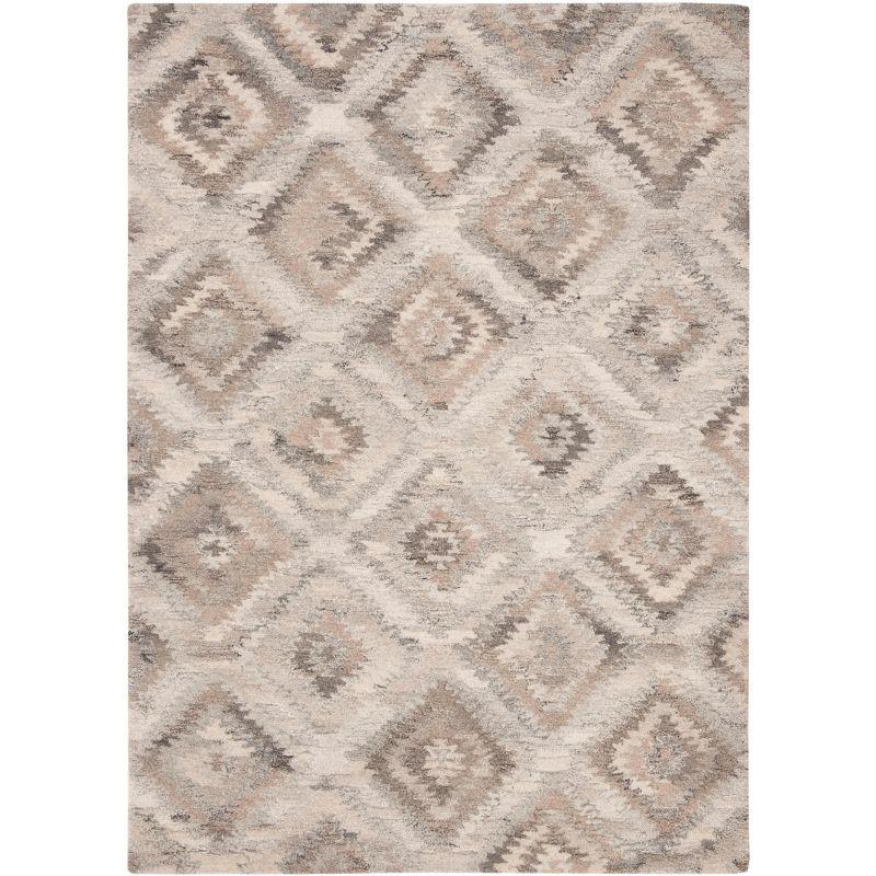 Handmade Gray Wool Tufted Rectangular Area Rug - 59"x84"