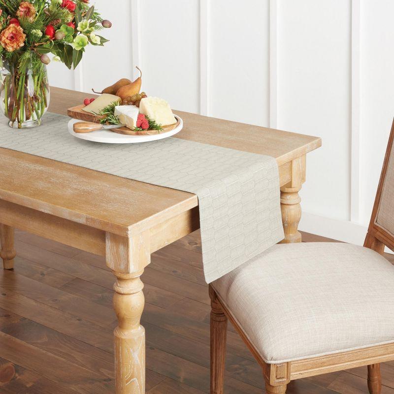 Martha Stewart Honeycomb Modern Farmhouse Table Runner