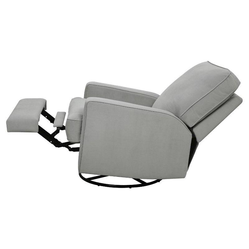 Luann Swivel Gliding Recliner Gray - Baby Relax