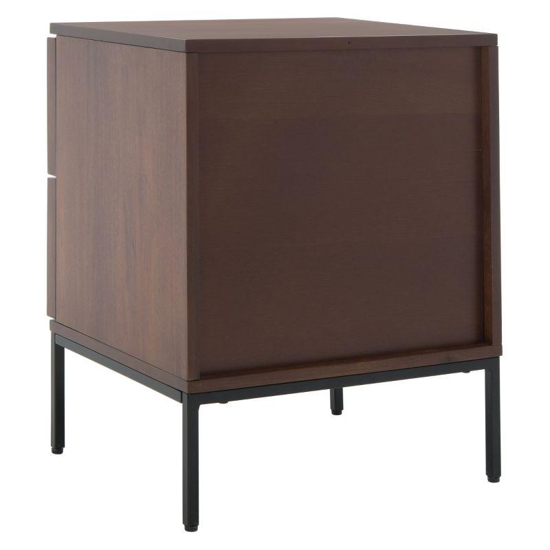 Zadie 2 Drawer Rattan Nightstand - NST5007 - Walnut/Natural - Safavieh
