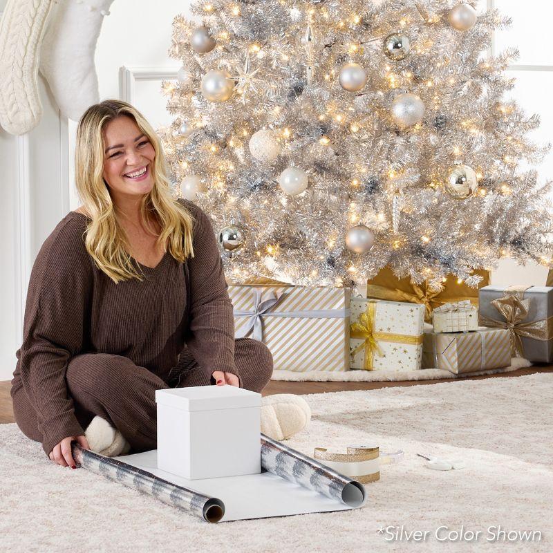 Best Choice Products Prelit 9ft Artificial Tinsel Christmas Tree Festive Holiday Decoration w/ 2,097 Tips - Gold