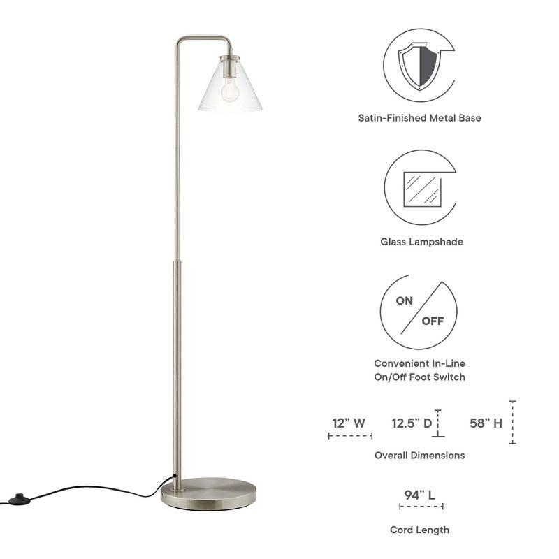 Modway Modway Element Transparent Glass Glass and Metal Floor Lamp