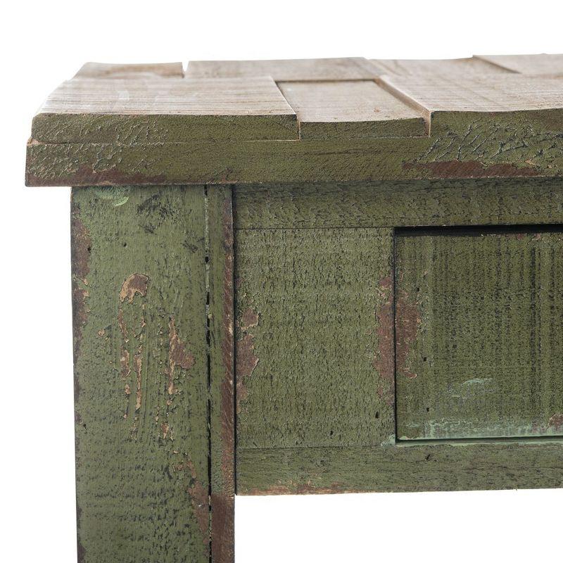 Alfred End Table - Antique Green - Safavieh.