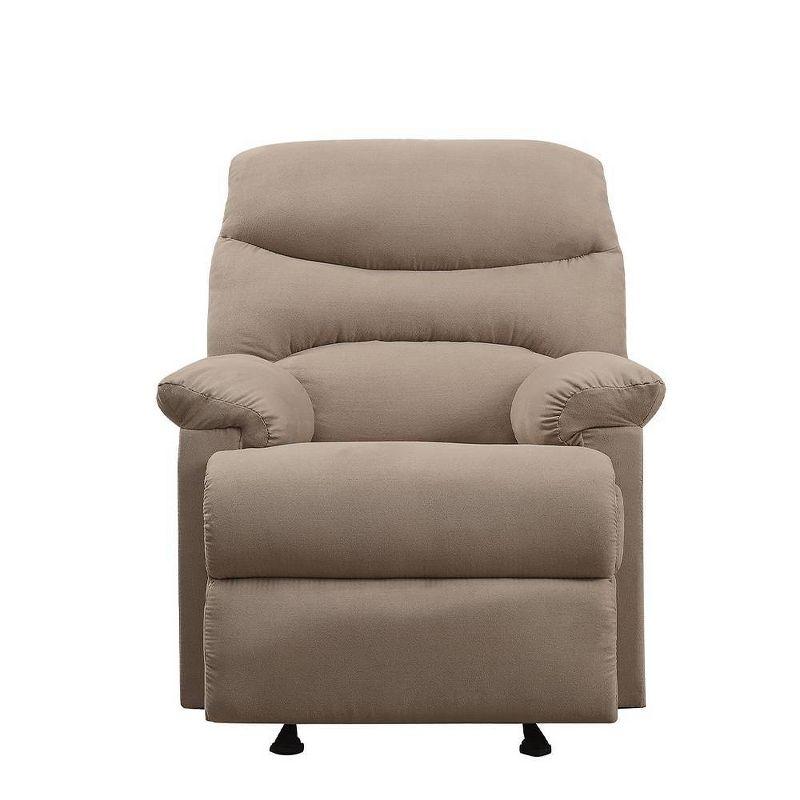 35" Arcadia Active Sitting Chair Light Brown Microfiber: Recliner, Easy Reach Handle - Acme Furniture