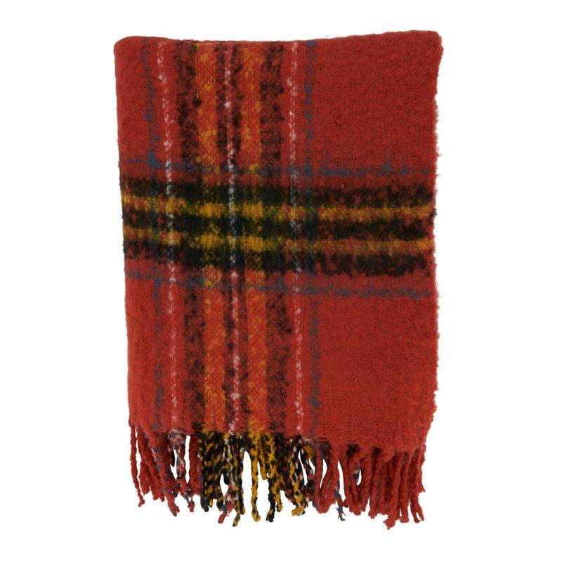 50"x60" Traditional Plaid Throw Blanket - Saro Lifestyle