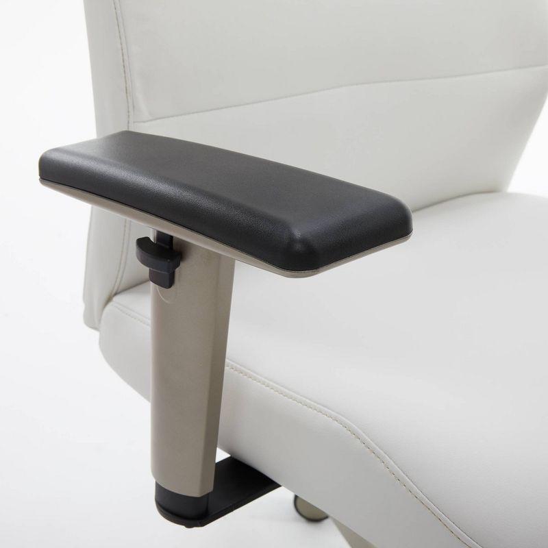 La-Z-Boy Baylor Bonded Leather Adjustable Ergonomic Executive Office Chair with Lumbar Support