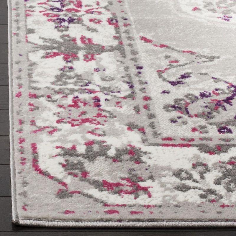 Skyler SKY169 Power Loomed Indoor Area Rug - Grey/Pink - 5'1"x7'6" - Safavieh