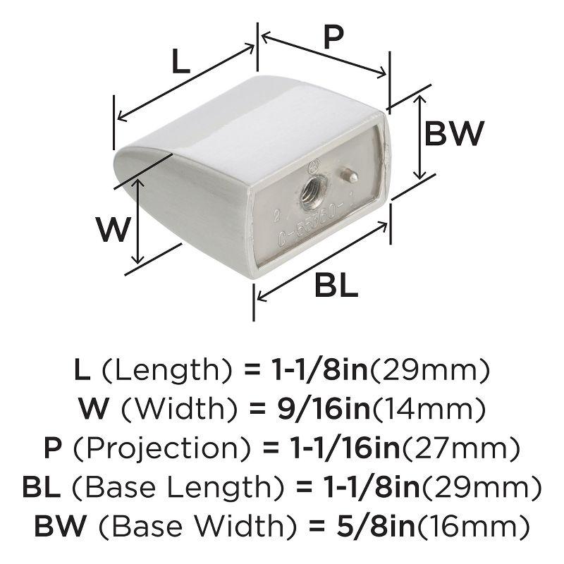 Brushed Nickel Square Cabinet Knob with Mounting Hardware