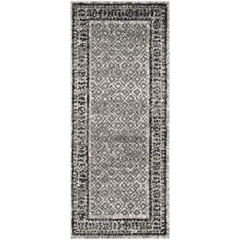 Adirondack ADR110 Machine Made Indoor Runner - Ivory/Silver - 2'-6"x8' - Safavieh