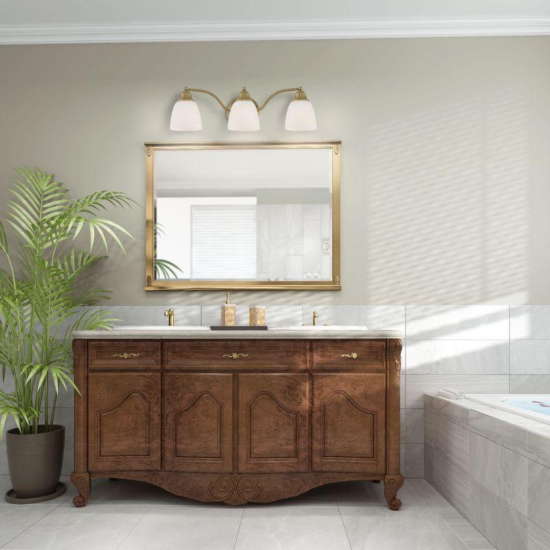 Livex Lighting Somerville 3 - Light Vanity in  Antique Brass