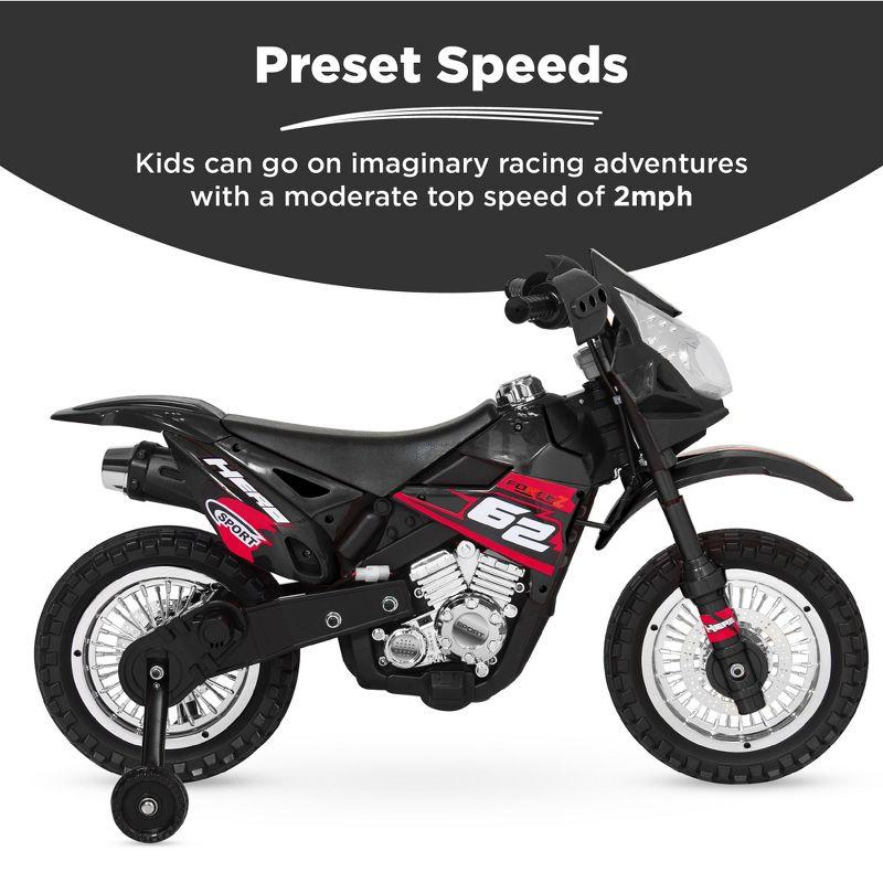 Best Choice Products 6V Kids Electric Battery Powered Ride On Motorcycle w/ Training Wheels, Lights, Music