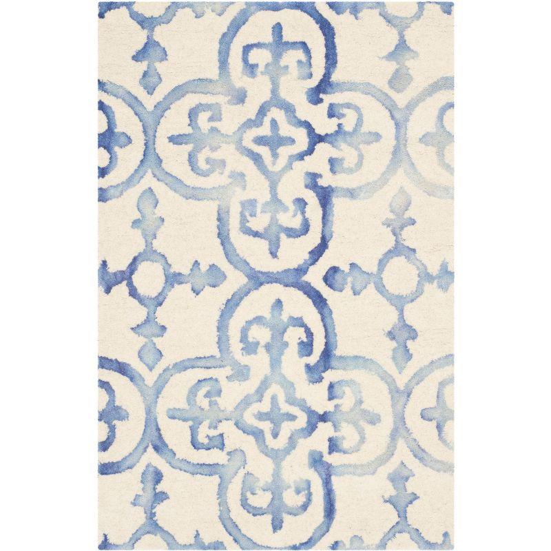 Dip Dye DDY711 Hand Tufted Indoor Accent Rug - Ivory/Blue - 2'x3' - Safavieh