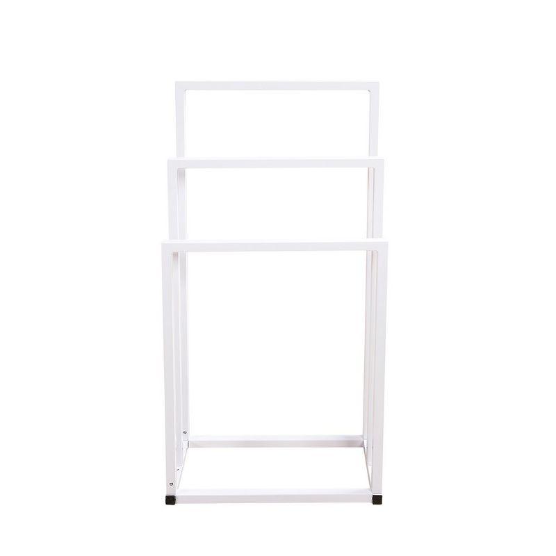 3 Tiers Freestanding Towel Rack Stand, Lightweight Chrome Finish Metal Industrial Modern Washcloths Holder