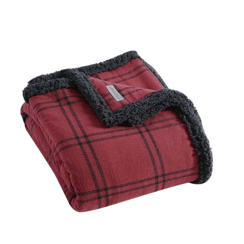 Eddie Bauer Eddie Bauer Printed Flannel/Sherpa Throw Blankets